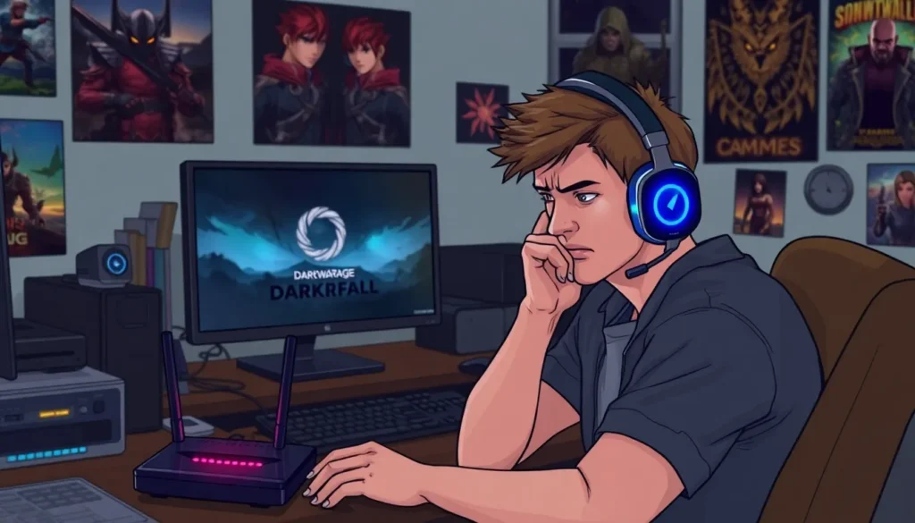 why can't i play darkwarfall online games on my wifi