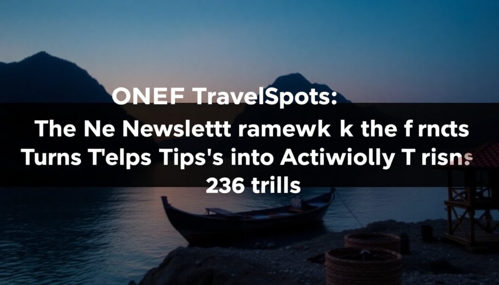 oneftravelspots one framework newsletter